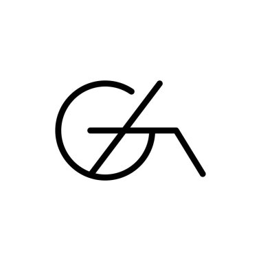 ga ilk harf vektör logosu