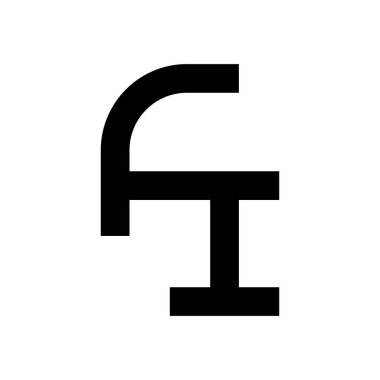 fi ilk harf vektör logosu