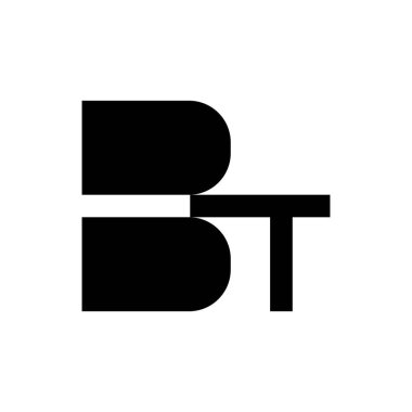 bt ilk harf vektör logosu