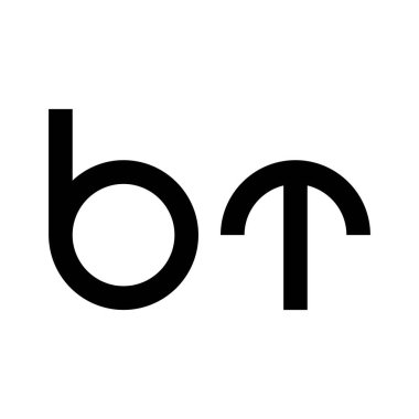 bt ilk harf vektör logosu