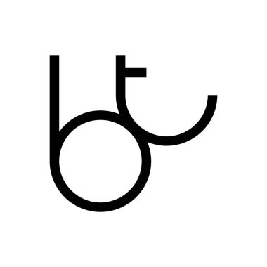 bt ilk harf vektör logosu