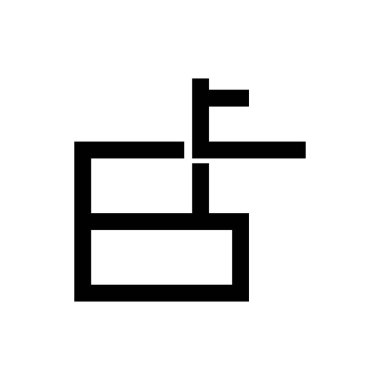 bt ilk harf vektör logosu