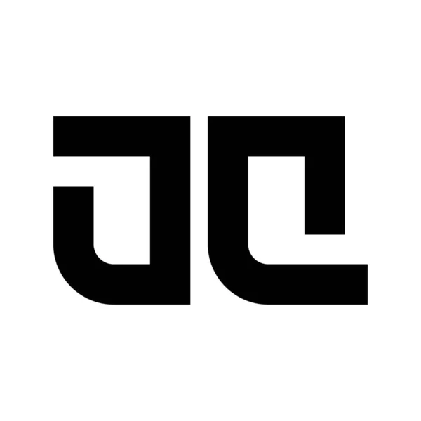 Första Bokstaven Vektor Logotyp — Stock vektor
