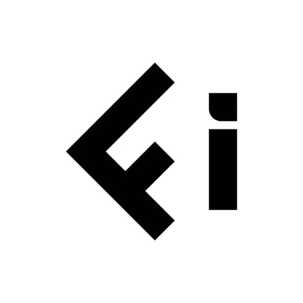 Фіксований Початковий Логотип Літери — стоковий вектор