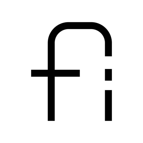 Фіксований Початковий Логотип Літери — стоковий вектор