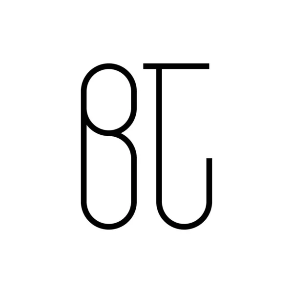 Bt頭文字ベクトルロゴ — ストックベクタ