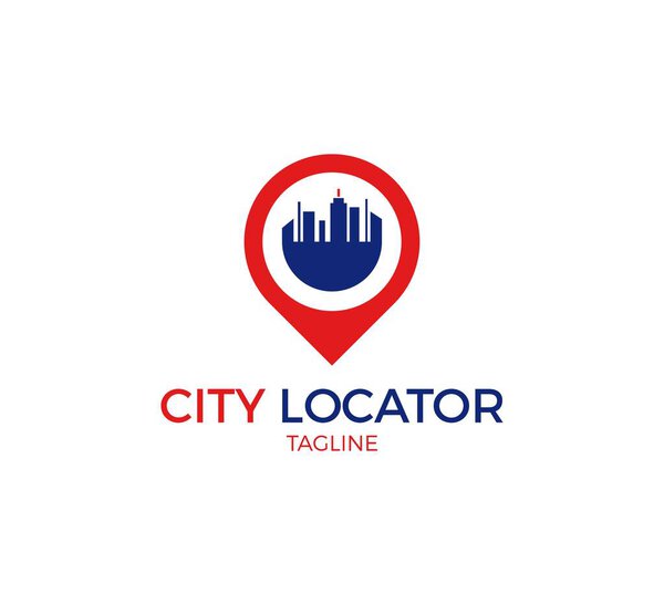 city locator vector logo template design