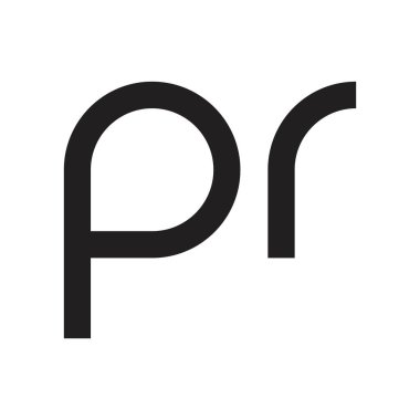 pr ilk harf vektör logosu