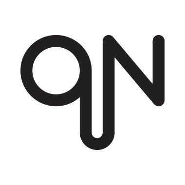 qn ilk harf vektör logosu