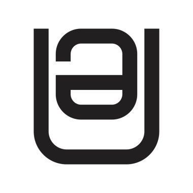 ua ilk harf vektör logosu