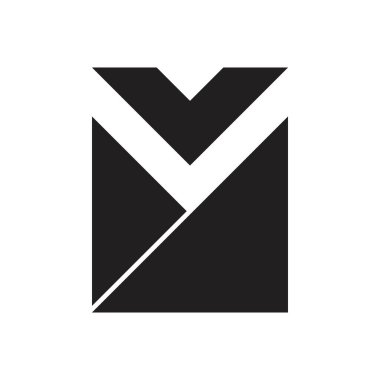 vm ilk harf vektör logosu