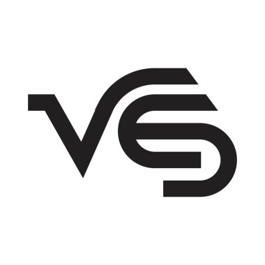 vs ilk harf vektör logosu
