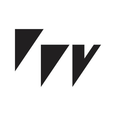 vw ilk harf vektör logosu