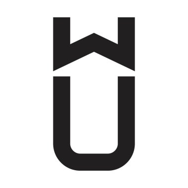 Wu ilk harf vektör logosu