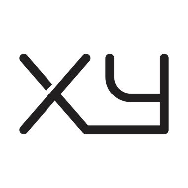 xy ilk harf vektör logosu
