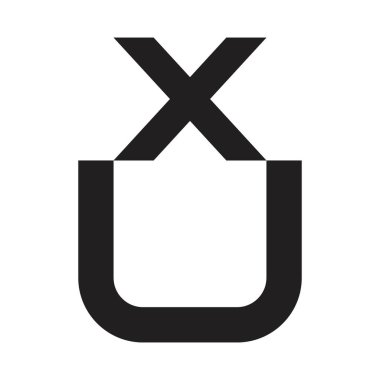xu ilk harf vektör logosu