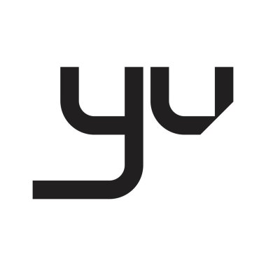 Yu ilk harf vektör logosu
