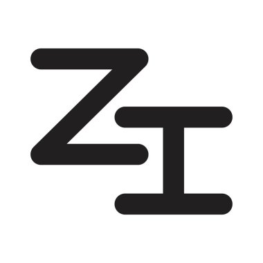 zi ilk harf vektör logosu