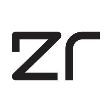zr ilk harf vektör logosu