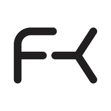 fk ilk harf vektör logosu