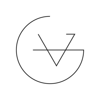 gv ilk harf vektör logosu