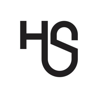 hs ilk harf vektör logosu
