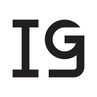 ig ilk harf vektör logosu