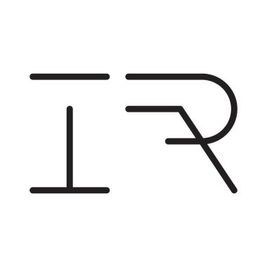 ir ilk harf vektör logosu