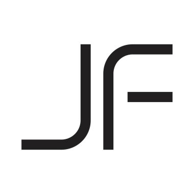 jf ilk harf vektör logosu