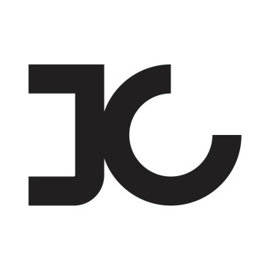jc ilk harf vektör logosu