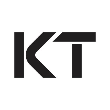 kt ilk harf vektör logosu