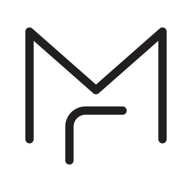 Bay ilk harf vektör logosu