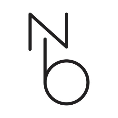 nb ilk harf vektör logosu