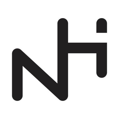 nh ilk harf vektör logosu