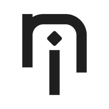 ni ilk harf vektör logosu