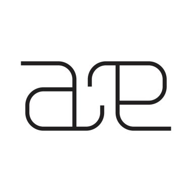 ae ilk harf vektör logosu