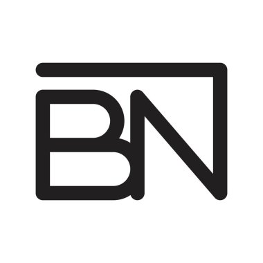 bn ilk harf vektör logosu