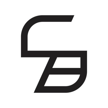 cb ilk harf vektör logosu
