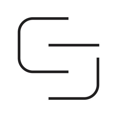 cj ilk harf vektör logosu