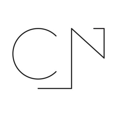 cn ilk harf vektör logosu