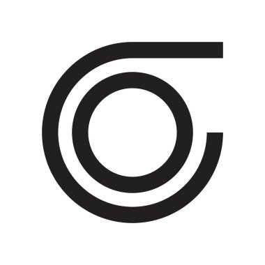 co ilk harf vektör logosu