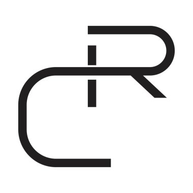 cr ilk harf vektör logosu