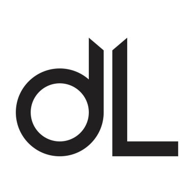 dl ilk harf vektör logosu