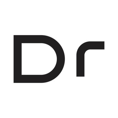 dr ilk harf vektör logosu