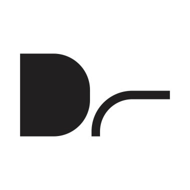 dr ilk harf vektör logosu