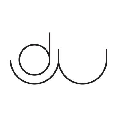 dw ilk harf vektör logosu