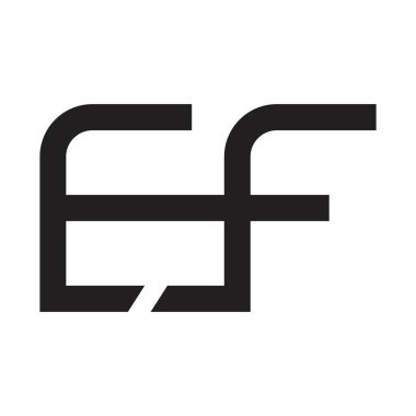 ef ilk harf vektör logosu