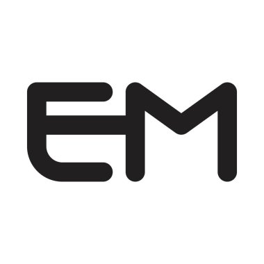 em ilk harf vektör logosu