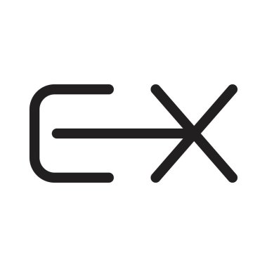 ex ilk harf vektör logosu