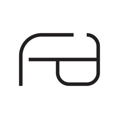 fb ilk harf vektör logosu